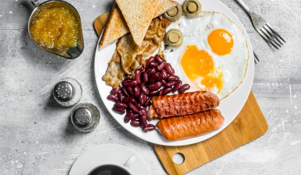 English breakfast. A variety of snacks with aromatic coffee . English breakfast. A variety of snacks with aromatic coffee .